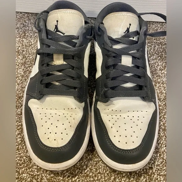 Nike Air Jordan 1 Low Shoes 'Dark Gray' Sail White DC0774-102 Womens Size 7.5 - Picture 3 of 7